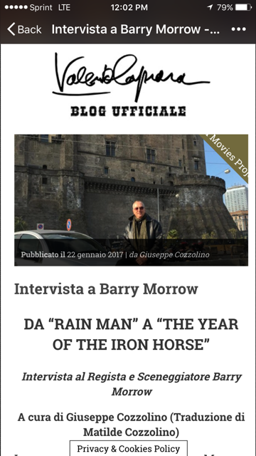 Barry Morrow Year of the Iron Horse